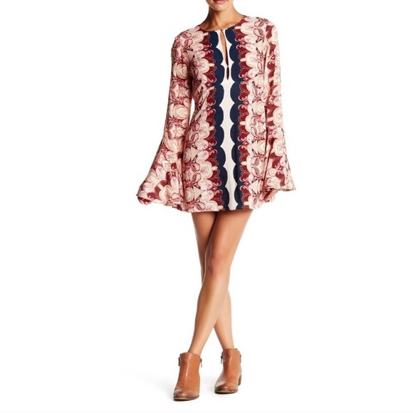 Free People “Ossie Vibes”Bell Sleeve Tunic Dress - Picture 14 of 14